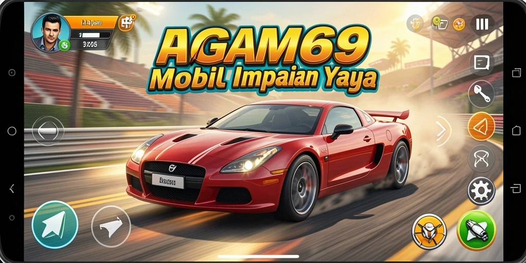 Screenshot gameplay AGAM69 yang menampilkan aksi balapan seru.