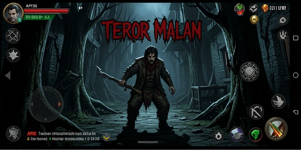 Gameplay seram API36 dengan suasana mencekam dan teka-teki menarik.