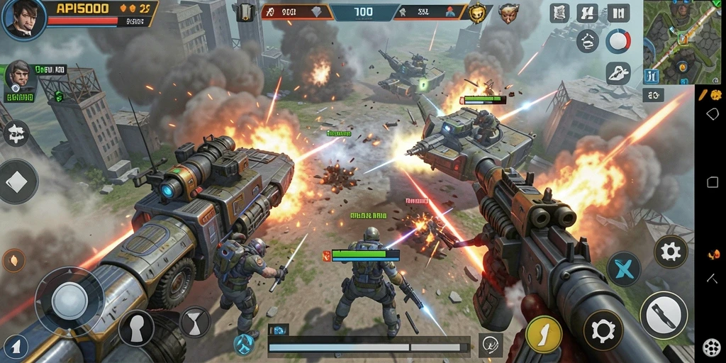 Tampilan gameplay seru dalam API5000 yang mendebarkan.