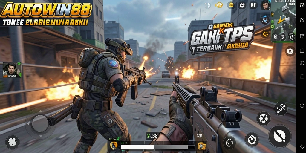 Tampilan gameplay seru AUTOWIN88 dengan pertempuran intens.