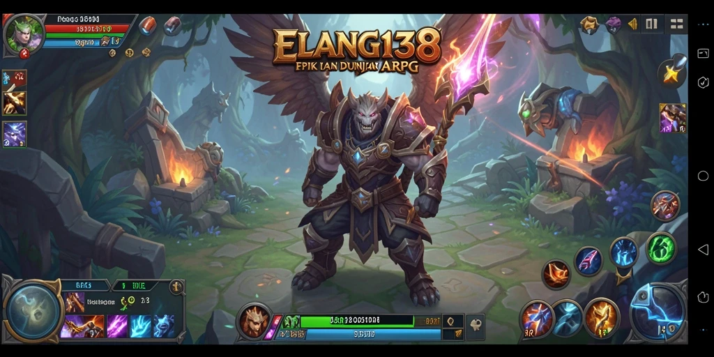 Tangkapan layar gameplay ELANG138 yang menunjukkan pertempuran epik dalam dunia ARPG.