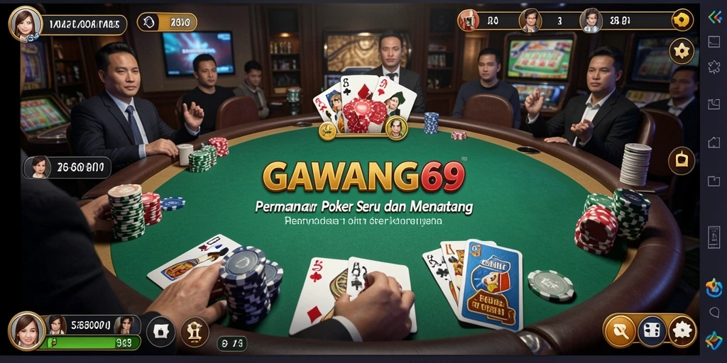 Menampilkan gameplay seru dari GAWANG69 saat bermain Poker.