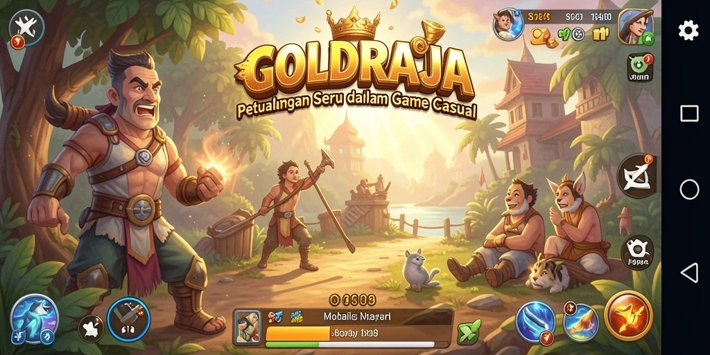 Tampilan menawan gameplay GOLDRAJA yang mengasyikkan.