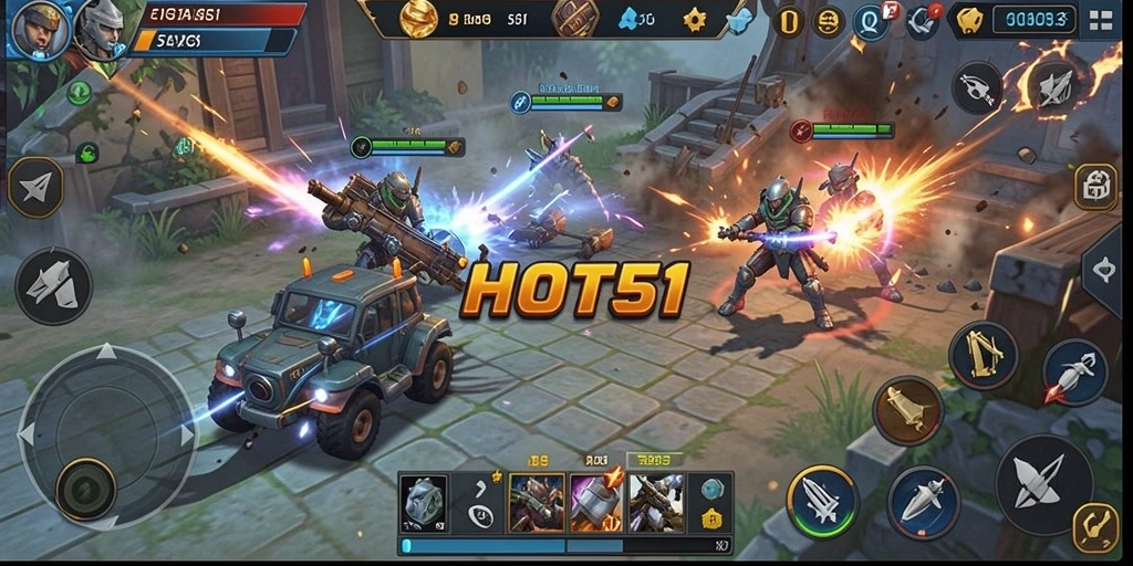 Gameplay intens dalam HOT51 menampilkan strategi pembangunan kerajaan.