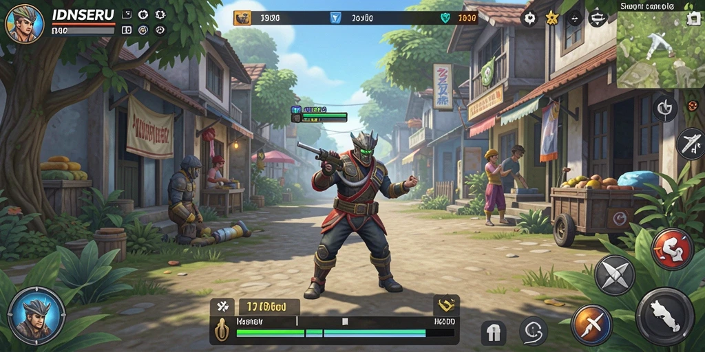 Screenshot IDNSERU menampilkan gameplay seru dalam simulasi dunia nyata.