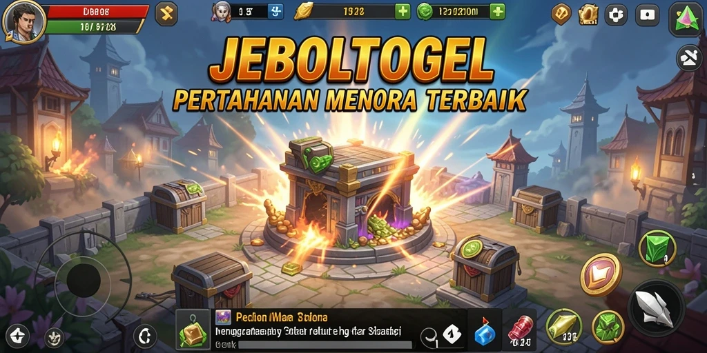 Tampilan gameplay seru dari JEBOLTOGEL dengan strategi Tower Defense yang memukau.