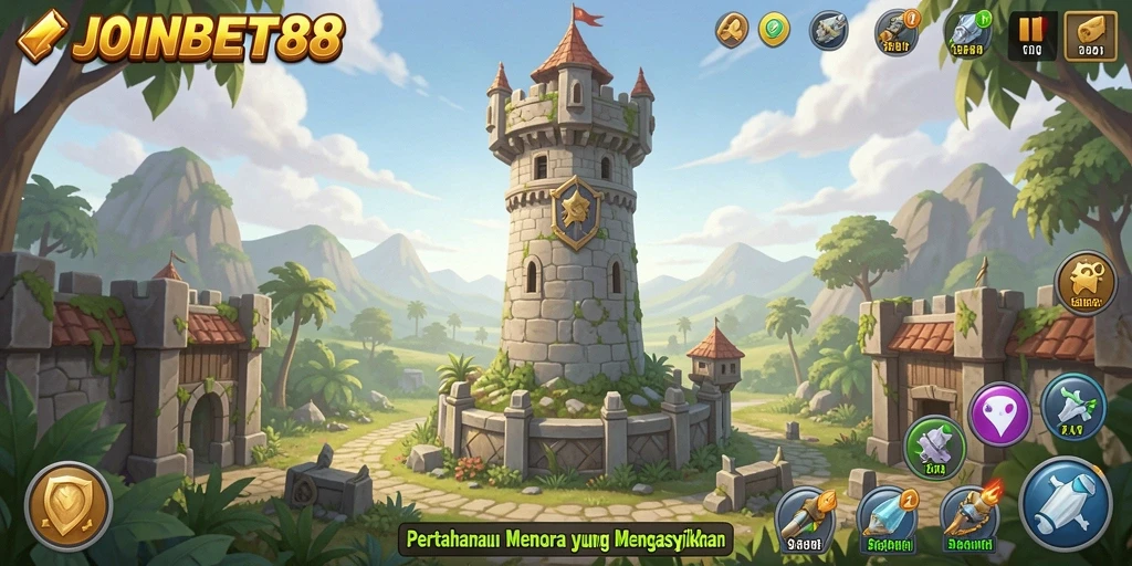 Gameplay seru Tower Defense dengan berbagai menara dan musuh.
