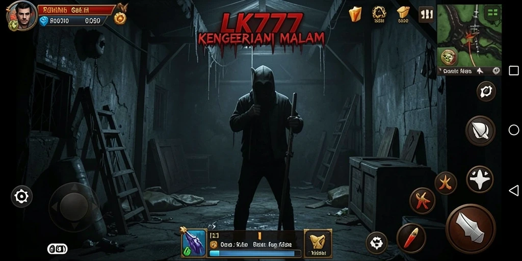 Menampilkan suasana mencekam di dalam game LK777.