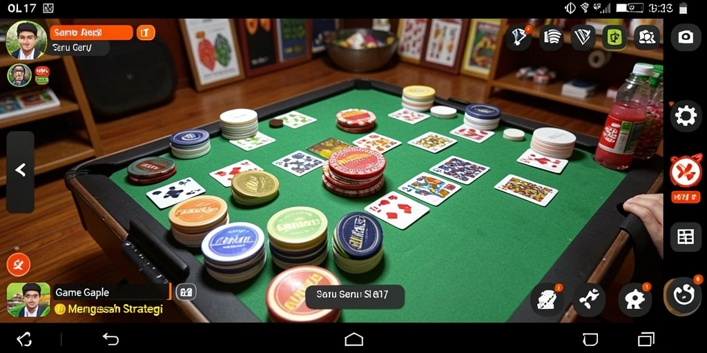 Gameplay seru Gaple di OLX17 dengan interaksi sosial.