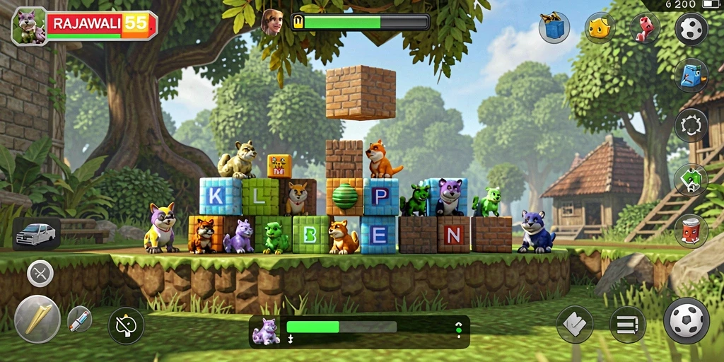Tampilan gameplay menarik di RAJAWALI55 dengan puzzle menantang.