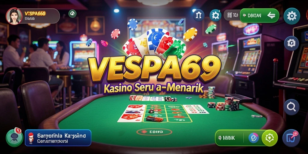Tangkapan layar VESPA69 menampilkan aksi permainan Kasino yang seru.