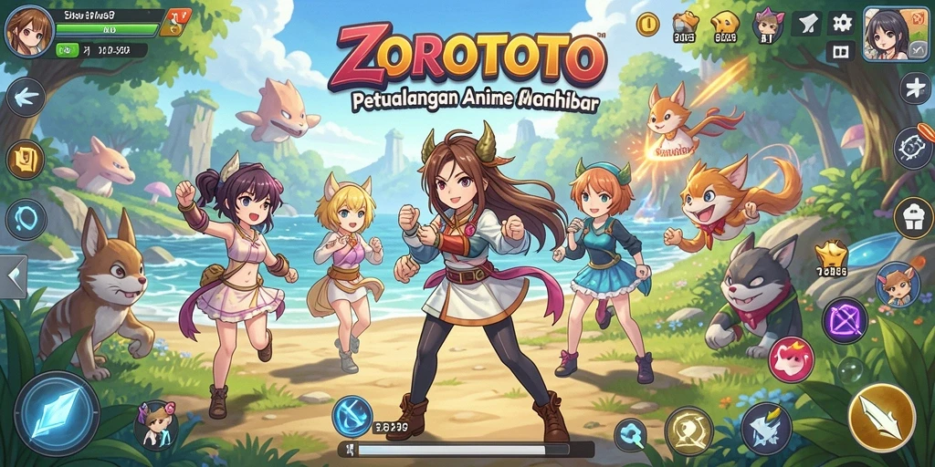 Gameplay seru di ZOROTOTO dengan karakter anime yang menarik.
